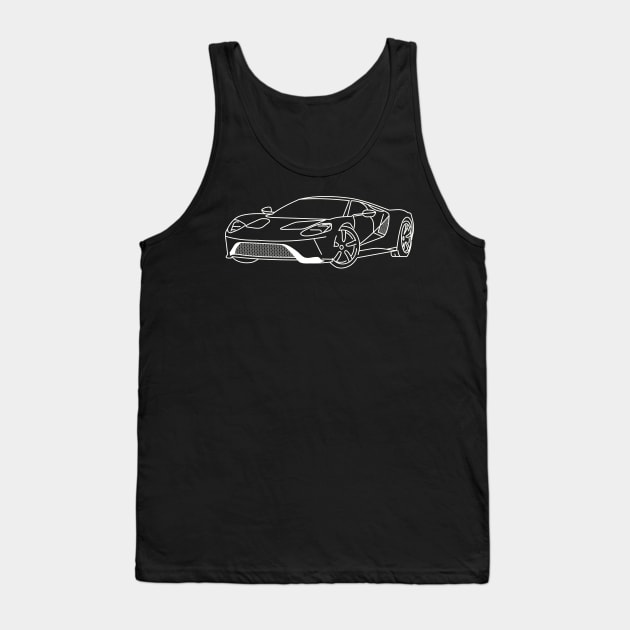 Ford GT supercar Tank Top by Aurealis